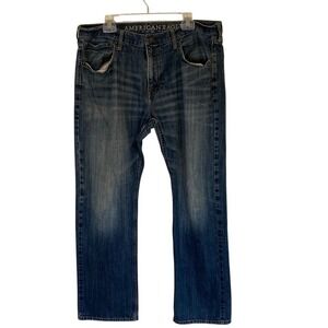 American‎ Eagle Outfitters Men's Med Wash Original Straight Jeans Size 38x32